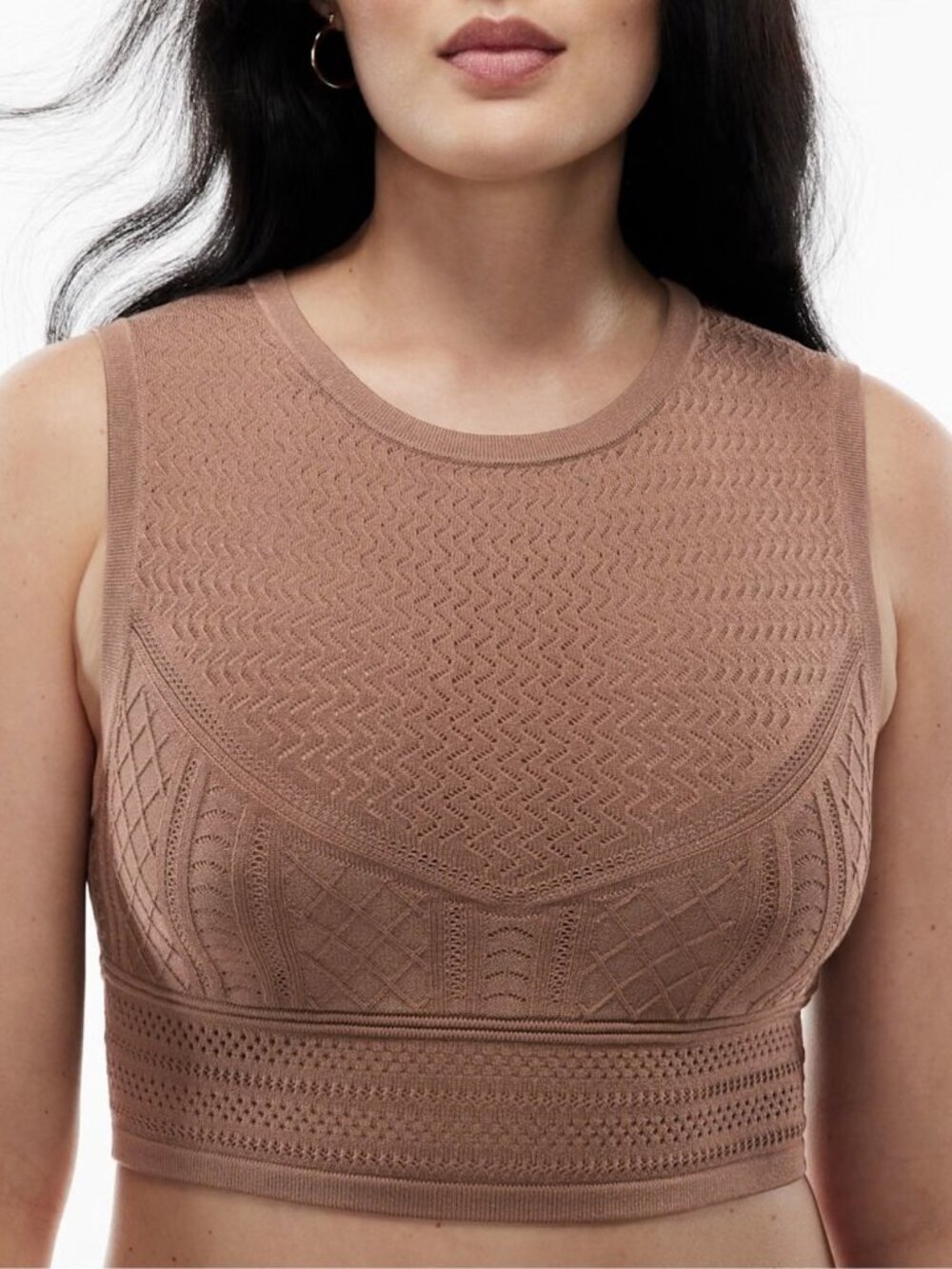 💕 Aritzia Babaton Pointelle Cropped Tank Top XS